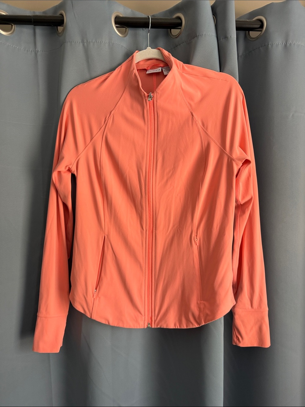 Athleta Coral Zip-Front Active Bomber Jacket